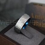 Hammered Rings, Silver Wedding Rings, Silver Wedding Bands, 8MM OR 6MM Silver Rings, Hammered Wedding Band - Image 4