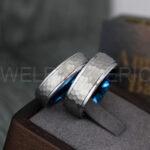 Hammered Rings, Silver Wedding Rings, Silver Wedding Bands, 8MM OR 6MM Silver Rings, Hammered Wedding Band