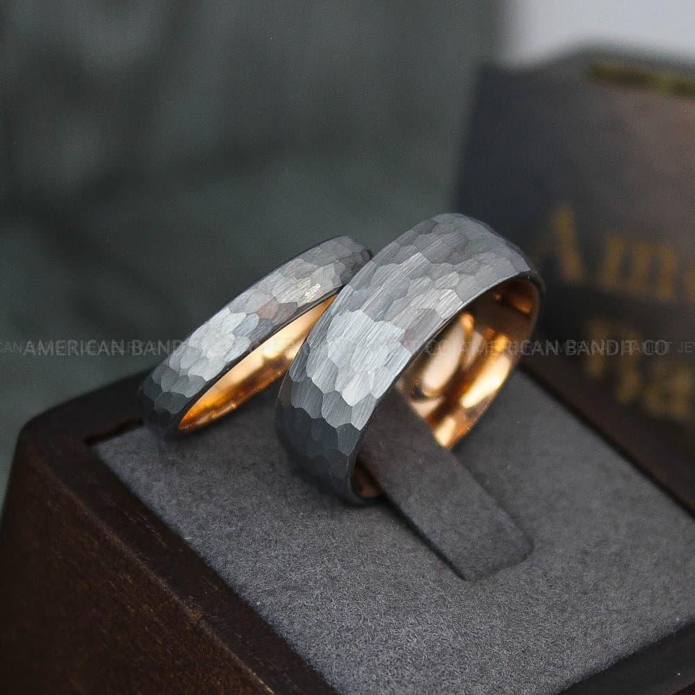 IMG_3873 Hammered Rings, Silver Wedding Rings, Silver Wedding Bands, Couple Rings, Couple Wedding Bands, Couple Wedding Rings, Matching Couple Rings - Image 1