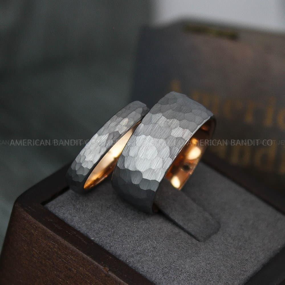 IMG_3889 Hammered Rings, Silver Wedding Rings, Silver Wedding Bands, Couple Rings, Couple Wedding Bands, Couple Wedding Rings, Matching Couple Rings - Image 1