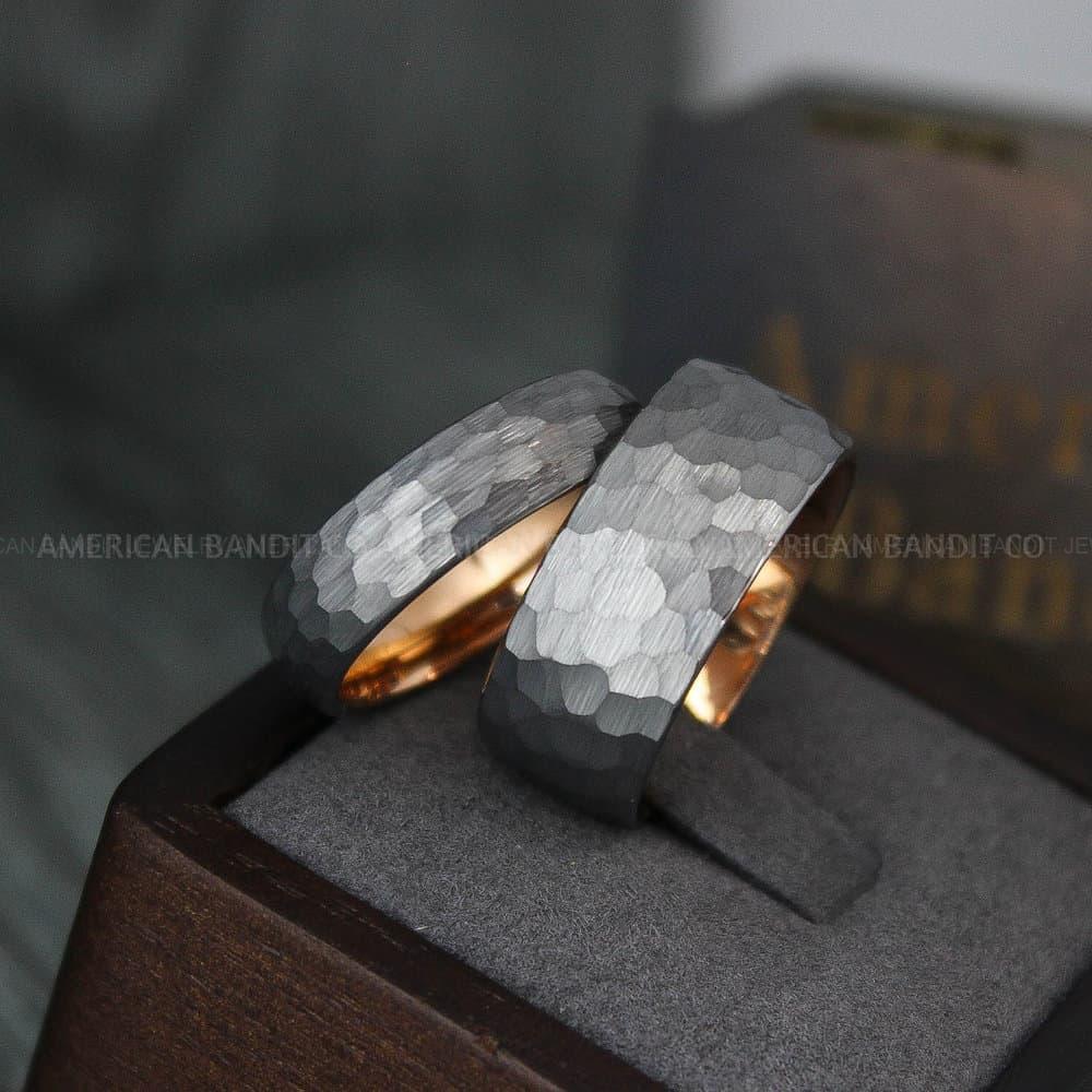 IMG_3895 Hammered Rings, Silver Wedding Rings, Silver Wedding Bands, Couple Rings, Couple Wedding Bands, Couple Wedding Rings, Matching Couple Rings - Image 1