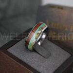 Deer Antler Ring, Antler Wedding Band, Deer Hunting Ring, Deer Hunting Ring, Deer Antler Wedding Ring, Silver Wedding Band, His Wedding Ring - Image 3