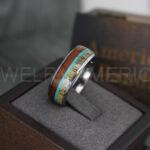 Deer Antler Ring, Antler Wedding Band, Deer Hunting Ring, Deer Hunting Ring, Deer Antler Wedding Ring, Silver Wedding Band, His Wedding Ring - Image 2