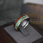 Deer Antler Ring, Antler Wedding Band, Deer Hunting Ring, Deer Hunting Ring, Deer Antler Wedding Ring, Silver Wedding Band, His Wedding Ring - Image 4