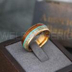 Deer Antler Ring, Antler Wedding Band, Deer Hunting Ring, Deer Hunting Ring, Deer Antler Wedding Ring, Rose Gold Wedding Band, His Wedding Ring - Image 3