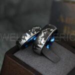 Forest Ring, Mountain Range Ring, Mountains Scene Ring, Wolf Ring, Bears Ring, Hunting Wedding Band - Image 2