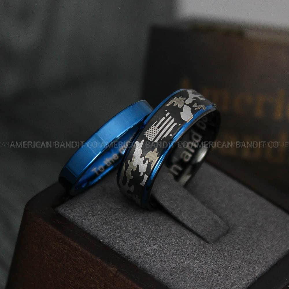 IMG_3949 American Flag Rings, Camo Rings, Army Rings, Military Ring, Military Jewelry - Image 1