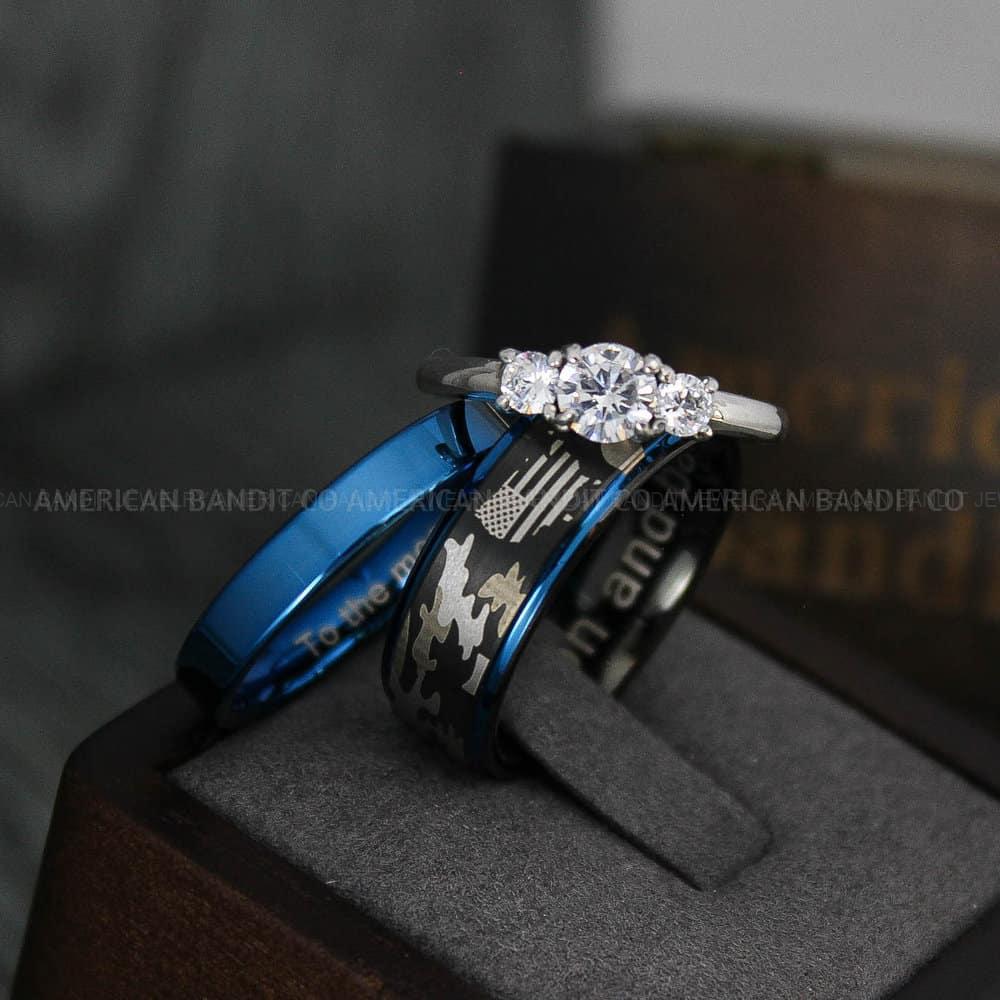 IMG_3951 American Flag Rings, Camo Rings, Army Rings, Military Ring, Military Jewelry - Image 1