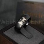 Howling Wolves Rings, Wolf Rings, Couple Rings, Black Rings, Black Tungsten Rings, Wolves Rings, Wolf Howl Rings, Black Wedding Bands - Image 3