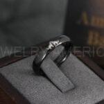Howling Wolves Ring, Wolf Ring, Black Ring, Black Tungsten Ring, Wolves Ring, Wolf Howl Ring, Black Wedding Band - Image 4