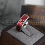 Penguin Ring, Penguin Jewelry, Penguins Wedding Ring, Penguins Wedding Band, Red Wedding Band, Red Wedding Ring, Penguins Jewelry, Red Ring