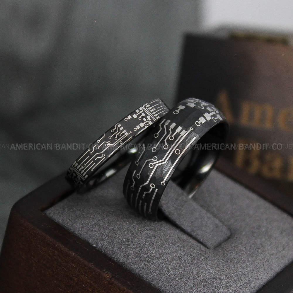 IMG_4038 Circuit Board Rings, Circuit Board Wedding Bands, Gamer Rings, Gamer Wedding Bands, Gamer Wedding Rings - Image 1