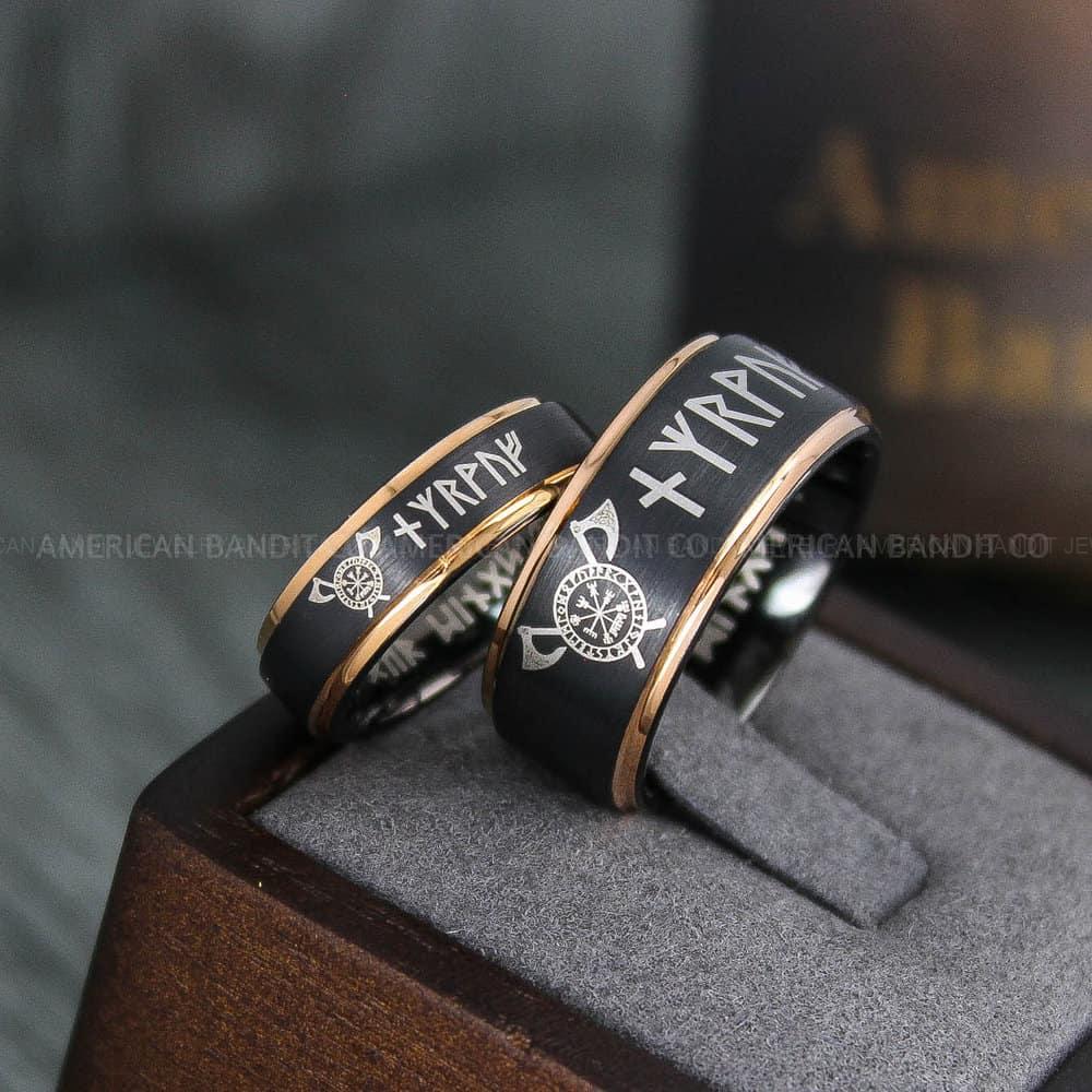 IMG_4050 Viking Ring, Vikings Jewelry, Norsemen Ring, Nordic Runes Ring, Vikings Wedding Ring, Vikings Wedding Band, Runes Wedding Ring, Nordic Rings - Image 1