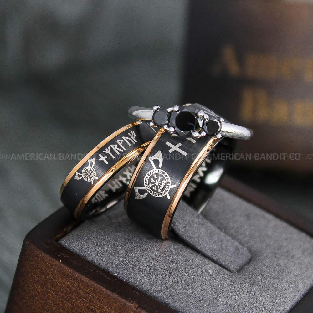 IMG_4052 Viking Ring, Vikings Jewelry, Norsemen Ring, Nordic Runes Ring, Vikings Wedding Ring, Vikings Wedding Band, Runes Wedding Ring, Nordic Rings - Image 1