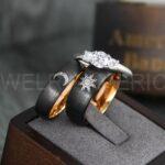 Sun and Moon Rings, Sun and Moon Wedding Rings, Sun and Moon Wedding Bands, Sun and Moon Jewelry, Couple Rings, Matching Couple Rings