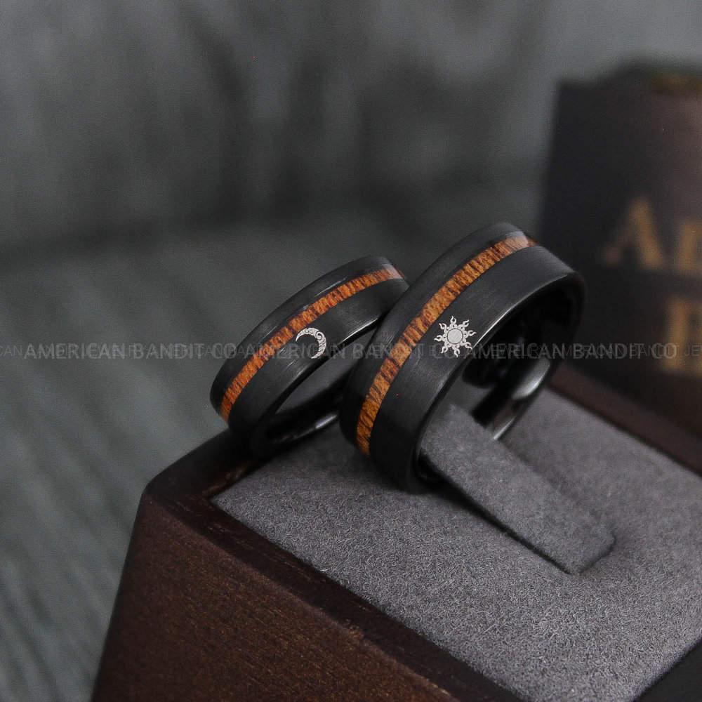 IMG_4092 Sun and Moon Rings, Sun and Moon Wedding Rings, Sun and Moon Wedding Bands, Sun and Moon Jewelry, Couple Rings, Matching Couple Rings - Image 1