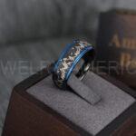 Forest Ring, Mountain Range Ring, Mountains Scene Ring, Wolf Ring, Bears Ring, Hunting Wedding Band