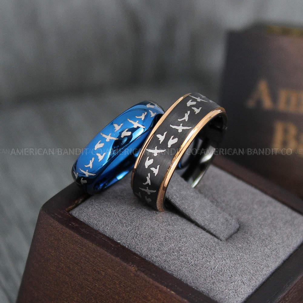 IMG_4110 Duck Hunting Rings, Couple Rings, Hunting Wedding Rings, Hunting Wedding Bands, Duck Hunting Jewelry - Image 1