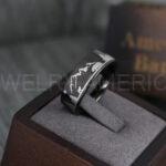 Forest Ring, Mountain Range Ring, Mountains Scene Ring, Wolf Ring, Bears Ring, Hunting Wedding Band