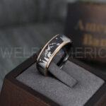 Forest Ring, Mountain Range Ring, Mountains Scene Ring, Wolf Ring, Bears Ring, Hunting Wedding Band