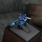 Blue Wedding Bands, Couple Rings, Couple Wedding Rings, Blue Wedding Bands, Blue Wedding Rings - Image 4