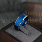 Blue Wedding Bands, Couple Rings, Couple Wedding Rings, Blue Wedding Bands, Blue Wedding Rings - Image 4