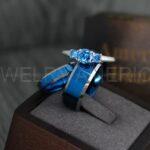 Blue Wedding Bands, Couple Rings, Couple Wedding Rings, Blue Wedding Bands, Blue Wedding Rings