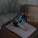 Blue Wedding Band, Black Wedding Band, Blue Wedding Ring, Black Wedding Ring - Image 3