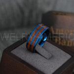 Wood Ring, Blue Wedding Band, Wood Wedding Ring, Wood Wedding Band, Blue Wedding Ring