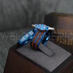 Couple Rings, Matching Rings, Blue Rings, Blue Wedding Rings, Blue Wedding Bands, His and Her Rings, Couple Wedding Bands, Matching Rings - Image 3
