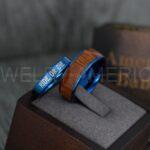 Couple Rings, Matching Rings, Blue Rings, Blue Wedding Rings, Blue Wedding Bands, His and Her Rings, Couple Wedding Bands, Matching Rings - Image 4