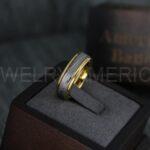 Damascus Steel Rings, Damascus Steel Wedding Rings, Damascus Steel Wedding Bands, Yellow Gold Wedding Rings, Yellow Gold Damascus Steel Wedding Rings - Image 3