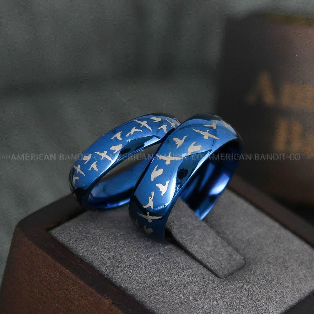 IMG_4178 Duck Hunting Rings, Couple Rings, Hunting Wedding Rings, Hunting Wedding Bands, Duck Hunting Jewelry - Image 1