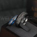 Damascus Steel Rings, Damascus Steel Wedding Rings, Damascus Steel Wedding Bands, Black Wedding Rings, Black Damascus Steel Wedding Rings