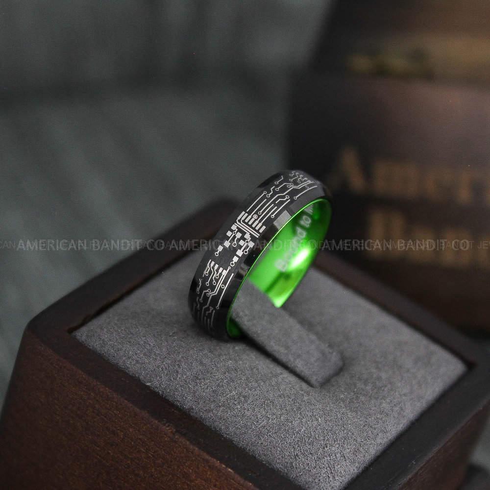 IMG_4285 Circuit Board Ring, Circuit Board Wedding Band, Gamer Ring, Gamer Wedding Band - Image 1