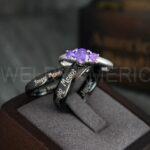 Simply Meant To Be Rings, Black Wedding Bands, Black Wedding Rings, Couple Rings, Couple Jewelry, His and Her Rings, Matching Rings Couple Wedding Ring Couple Jewelry