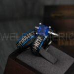 Til Valhalla Rings, Viking Rings, Runes Rings, Vegvísir Ring, Couple Nordic Rings, Norsemen Rings, Nordic Runes Rings, Black Tungsten Bands