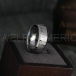 Til Valhalla Ring, Viking Ring, Runes Ring, Valknut Ring, Vikings Nordic Ring, Norsemen Ring, Nordic Runes Ring, Silver Tungsten Band