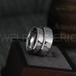 Til Valhalla Ring, Viking Ring, Runes Ring, Valknut Ring, Vikings Nordic Ring, Norsemen Ring, Nordic Runes Ring, Silver Tungsten Band - Image 2