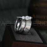 Til Valhalla Rings, Viking Rings, Runes Rings, Valknut Rings, Vikings Nordic Rings, Norsemen Rings, Nordic Runes Rings, Silver Tungsten Bands