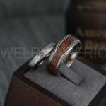 Damascus Steel Rings, Couple Rings, Wood Rings, Damascus Steel Wedding Rings, Damascus Steel Wedding Bands, Black Wedding Rings, Black Damascus Steel Wedding Rings