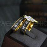 Til Valhalla Rings, Viking Rings, Runes Rings, Vegvísir Ring, Couple Nordic Rings, Norsemen Rings, Nordic Runes Rings, Black Tungsten Bands - Image 2