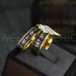 Til Valhalla Rings, Viking Rings, Runes Rings, Vegvísir Ring, Couple Nordic Rings, Norsemen Rings, Nordic Runes Rings, Black Tungsten Bands