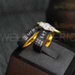 Til Valhalla Rings, Viking Rings, Runes Rings, Vegvísir Ring, Couple Nordic Rings, Norsemen Rings, Nordic Runes Rings, Black Tungsten Bands - Image 3