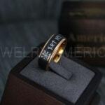 Til Valhalla Ring, Viking Ring, Runes Ring, Runes Jewelry, Vikings Nordic Ring, Norsemen Ring, Nordic Runes Ring, Black Tungsten Band