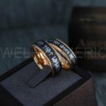 Til Valhalla Rings, Viking Rings, Runes Rings, Runes Jewelry, Couple Nordic Rings, Norsemen Rings, Nordic Runes Rings, Black Tungsten Bands