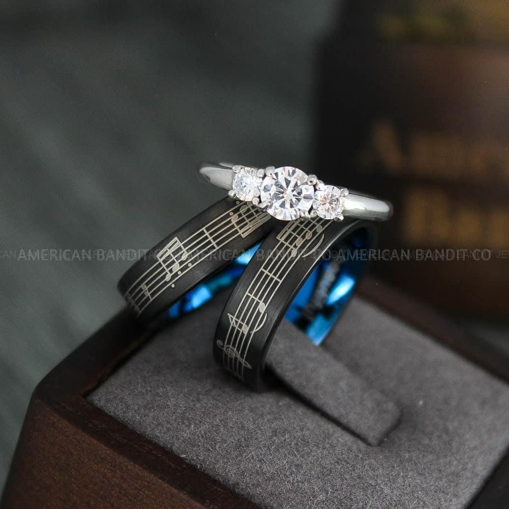 IMG_4480 Music Ring, Music Score Ring, Music Jewelry, Music Notes Ring, Piano Jewelry, Piano Ring, Guitar Ring, Musician Ring, Musician Jewelry - Image 1