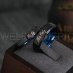 His One Her Only Rings, Couple Rings, Couple Wedding Rings, Matching Rings, Matching Wedding Bands, Black Wedding Rings, Couple Jewelry