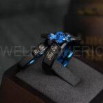 His One Her Only Rings, Couple Rings, Couple Wedding Rings, Matching Rings, Matching Wedding Bands, Black Wedding Rings, Couple Jewelry