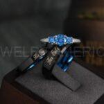 His One Her Only Rings, Couple Rings, Couple Wedding Rings, Matching Rings, Matching Wedding Bands, Black Wedding Rings, Couple Jewelry